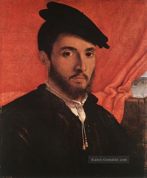  porträt - Porträt eines jungen Mannes 1526 Renaissance Lorenzo Lotto